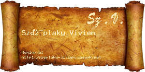 Széplaky Vivien névjegykártya