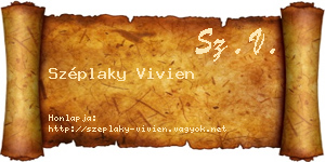 Széplaky Vivien névjegykártya